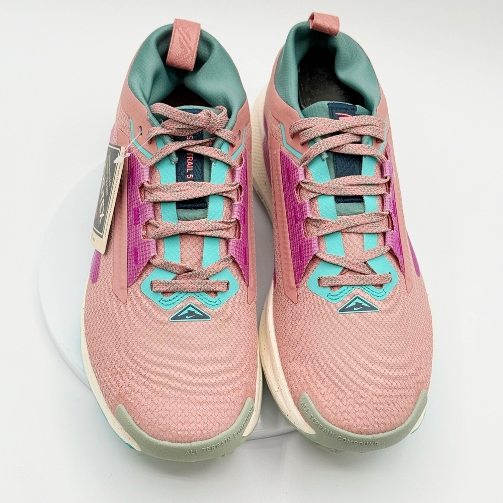 Nike Pegasus Trail 5 GTX Womens Size 8 Gore-Tex Red Stardust Green Shoes FQ0912 - Picture 7 of 8